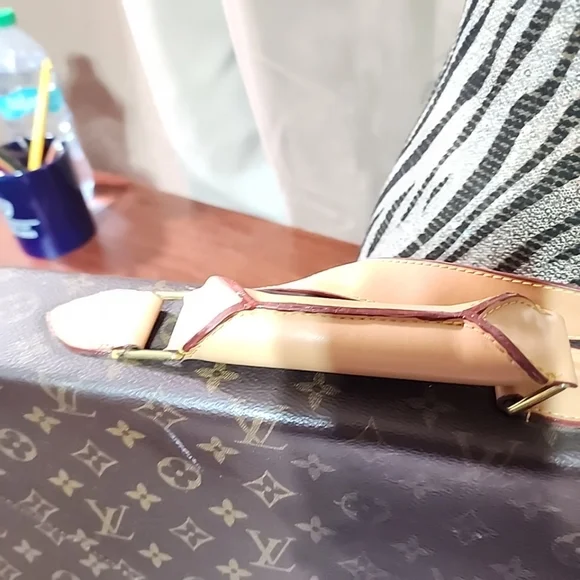 Designer Inspired Monogram Satchel | Structured Crossbody Briefcase Bag - Picture 10 of 10